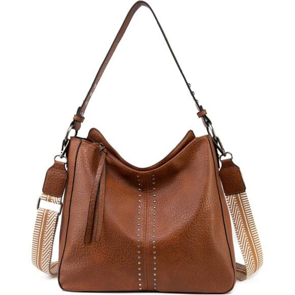 Medium Hobo Bags for Women Guitar Strap-brown - Picture 1 of 6